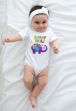 A2 Fashion- 'HAPPY HOLI' Romper For Babies/Newborn