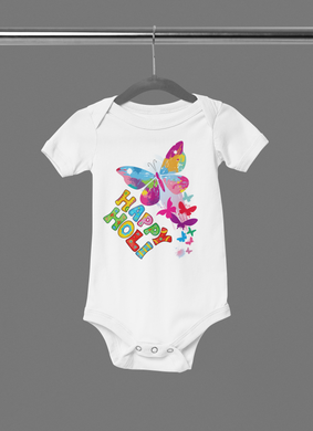A2 Fashion- 'HAPPY HOLI' Romper For Babies/Newborn