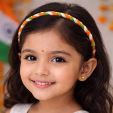 Load image into Gallery viewer, Patriotic tricolour hair accessory for kids festive wear