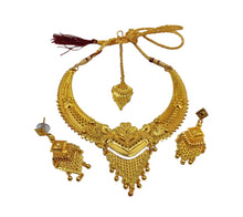 Load image into Gallery viewer, A2 Fashion Traditional Gold Plated Ethnic Wedding Necklace Jewellery Set