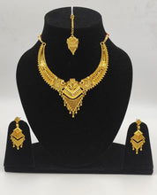 Load image into Gallery viewer, A2 Fashion Traditional Gold Plated Ethnic Wedding Necklace Jewellery Set