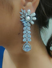 Load image into Gallery viewer, A2 Fashion Pretty  Long Party Wear CZ Earrings