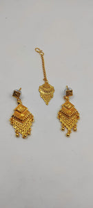 A2 Fashion Traditional Gold Plated Ethnic Wedding Necklace Jewellery Set