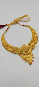 A2 Fashion Traditional Gold Plated Ethnic Wedding Necklace Jewellery Set