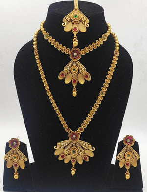 A2 Fashion Antique Gold Plated Jwellery Set For Women