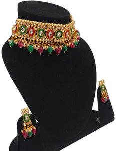 A2 Fashion Multicolour Meenakari Kundan Choker Set Jewellery set For Women And Girls