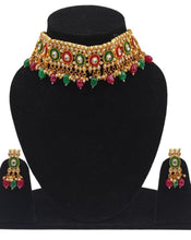 Load image into Gallery viewer, A2 Fashion Multicolour Meenakari Kundan Choker Set Jewellery set For Women And Girls