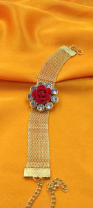 A2 Fashion Fancy Gold Plated Stone Work Bracelet Rakhi For Brother