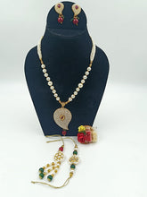 Load image into Gallery viewer, A2 Fashion Designer Kundan Bhai Bhabhi Rakhi Jwellery set Combo Rakhi Hamper