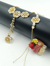 Load image into Gallery viewer, A2 Fashion Designer Kundan Bhai Bhabhi Kundan Rakhi Bracelet, jwellery Set Combo Hamper