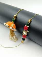 Load image into Gallery viewer, A2 Fashion Fancy Kundan Beaded Bhai Bhabhi Rakhi/Rakhi Lumba Set