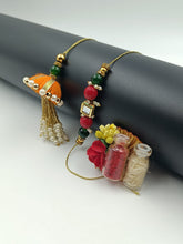 Load image into Gallery viewer, A2 Fashion Fancy Kundan Beaded Bhai Bhabhi Rakhi/Rakhi Lumba Set