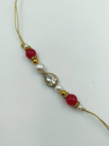 A2 Fashion Traditional Kundan Designed Bhaiya Bhabhi Rakhi/Couple Rakhi