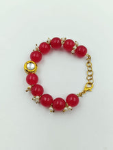 Load image into Gallery viewer, A2 Fashion Fancy Red Designer Beaded Couple Rakhi/Bhaiya Bhabhi Rakhi/Bracelet Rakhi