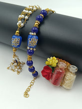 Load image into Gallery viewer, A2 Fashion Blue Beaded Stone Work Couple Rakhi/Bhaiya Bhabhi Rakhi/Bracelet Rakhi