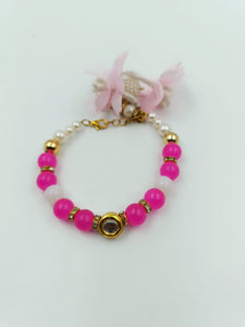 A2 Fashion Fancy Pink Designer Kundan Couple/Bhaiya Bhabhi Rakhi