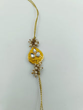 Load image into Gallery viewer, A2 Fashion Fancy yellow Designer Kundan Couple/Bhaiya Bhabhi Rakhi