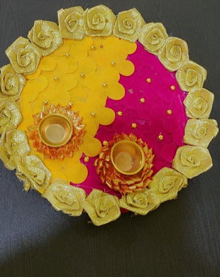 A2 Fashion Decorative Rakhi special Kumkum Tilak Plate For Pooja/Gifting