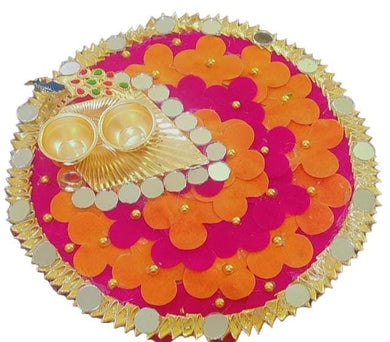 A2 Fashion Decorative Rakhi special Kumkum Tilak Plate For Pooja/Gifting