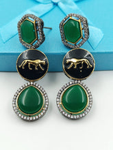 Load image into Gallery viewer, A2 Fashion Emerald Green Long American Diamonds Earring