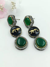 Load image into Gallery viewer, A2 Fashion Emerald Green Long American Diamonds Earring