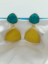 Load image into Gallery viewer, A2 Fashion Stylish Gold Plated Natural stones Earrings