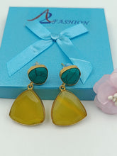 Load image into Gallery viewer, A2 Fashion Stylish Gold Plated Natural stones Earrings