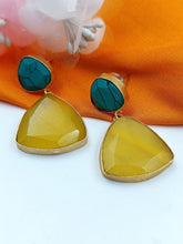 Load image into Gallery viewer, A2 Fashion Stylish Gold Plated Natural stones Earrings