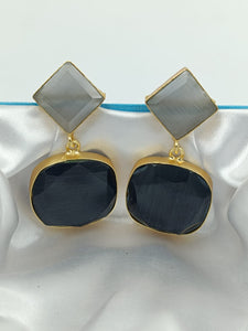 A2 Fashion Gold Plated Natural stones Black Fashion Earrings