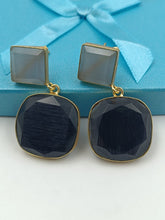 Load image into Gallery viewer, A2 Fashion Gold Plated Natural stones Black Fashion Earrings