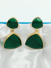 Load image into Gallery viewer, A2 Fashion Gold Plated Natural stones Green Fashion Earrings