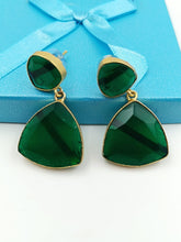 Load image into Gallery viewer, A2 Fashion Gold Plated Natural stones Green Fashion Earrings