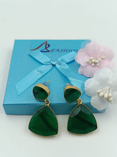 Load image into Gallery viewer, A2 Fashion Gold Plated Natural stones Green Fashion Earrings