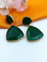 Load image into Gallery viewer, A2 Fashion Gold Plated Natural stones Green Fashion Earrings