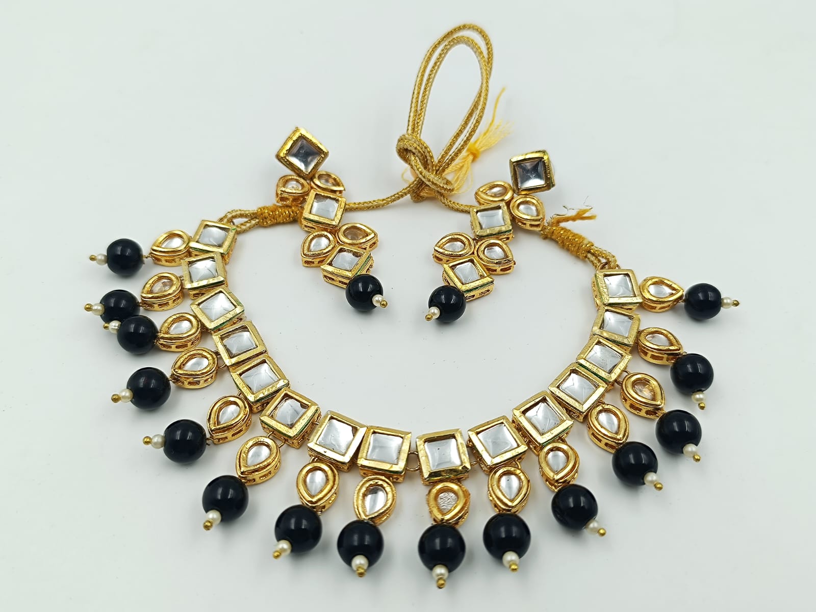Silver Bead Necklace, Earrings, Ring, Bracelet Set | FashionJewelry.com
