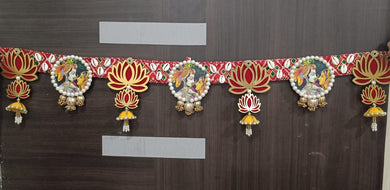 A2 Fashion Radha Krishna Lotus Hanging Bhandarwal/Toran For Main Door Wedding,Festival Home Decoration