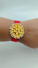 Load image into Gallery viewer, A2 Fashion Gold Plated Yellow Stones Bracelet With Red Beads