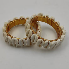 Load image into Gallery viewer, Bohemian Chic: A2 Fashion Handmade Kaudi Shell Bangles( Set Of 2 Bangles)