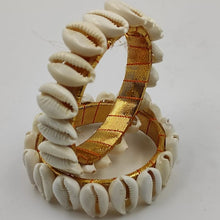 Load image into Gallery viewer, Bohemian Chic: A2 Fashion Handmade Kaudi Shell Bangles( Set Of 2 Bangles)