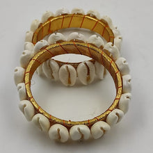 Load image into Gallery viewer, Bohemian Chic: A2 Fashion Handmade Kaudi Shell Bangles( Set Of 2 Bangles)