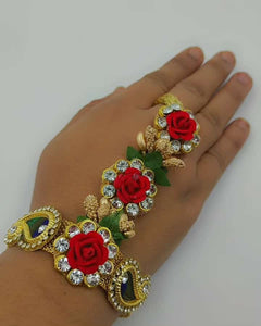 Radiant Elegance: A2 Fashion Handmade Gota and Stone Work Haathphool