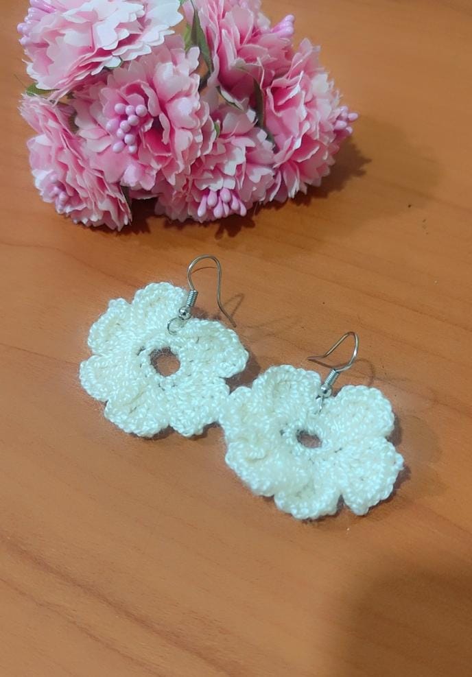 A2 Fashion Handmade Flower Chrochet Earrings For Girls