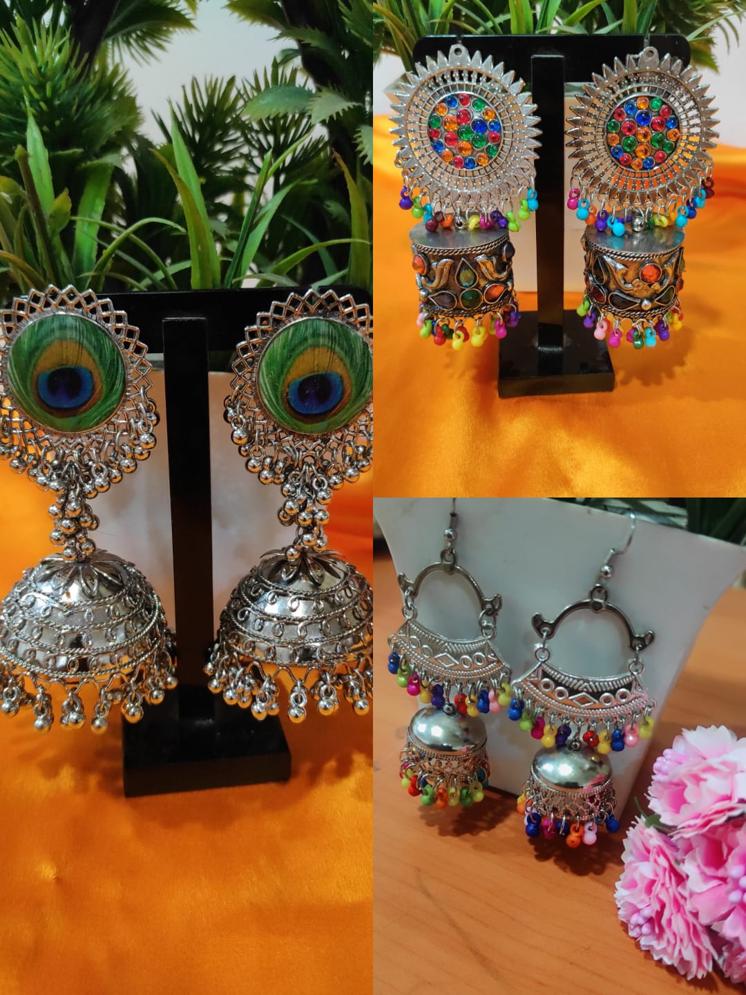 Flipkart.com - Buy Anish Designer golden Jhumka earrings for women Party  wear earrings Jhumka earrings fancy big for wedding Traditional Jhumka  Alloy Jhumki Earring Online at Best Prices in India