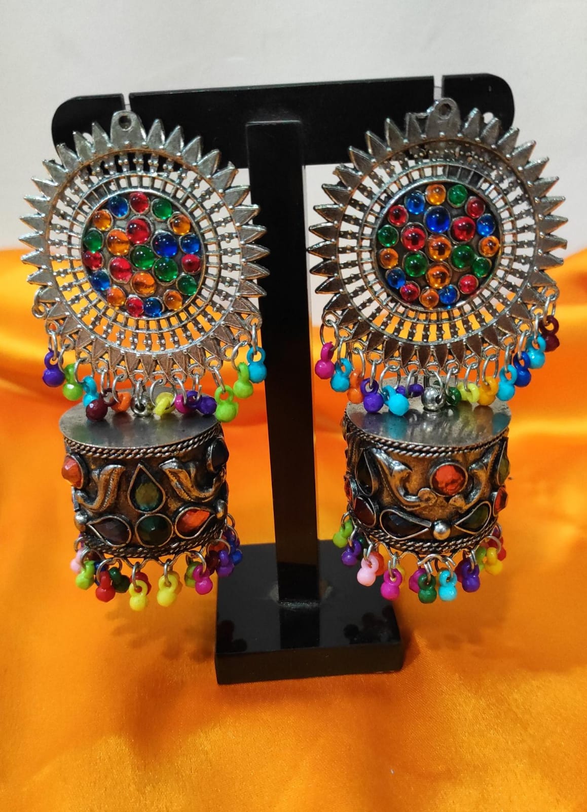 Flipkart.com - Buy Manath Ethnic Oxodise Silver Jhumka Earrings Set  Jewellery for Women and Girls Silver Jhumki Earring Online at Best Prices  in India