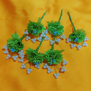 A2 Fashion Wedding/Party Green Floral Hair Accessories Set For Women And Girls