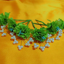 Load image into Gallery viewer, A2 Fashion Wedding/Party Green Floral Hair Accessories Set For Women And Girls