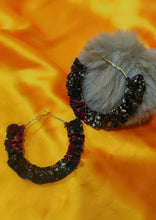 Load image into Gallery viewer, Velvet Elegance: A2 Fashion Fabric Hoop Earrings For Girls
