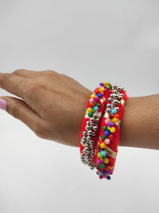 Tribal Inspiration-A2 Fashion Beaded Handmade Bangle set