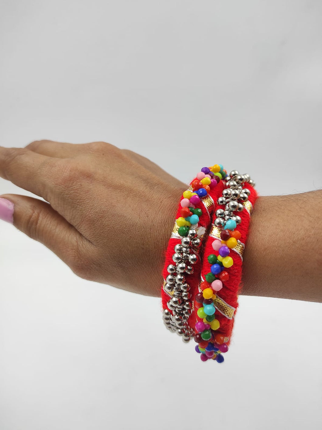 Tribal Inspiration-A2 Fashion Beaded Handmade Bangle set