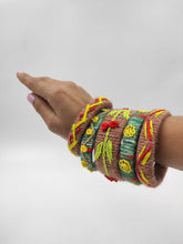 Load image into Gallery viewer, MAYA Multicoloured A2 Fashion Hand-Embroidered Bangle Set